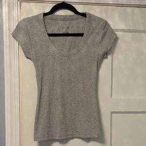 Pilcro Heather Gray Short Sleeve Tee
